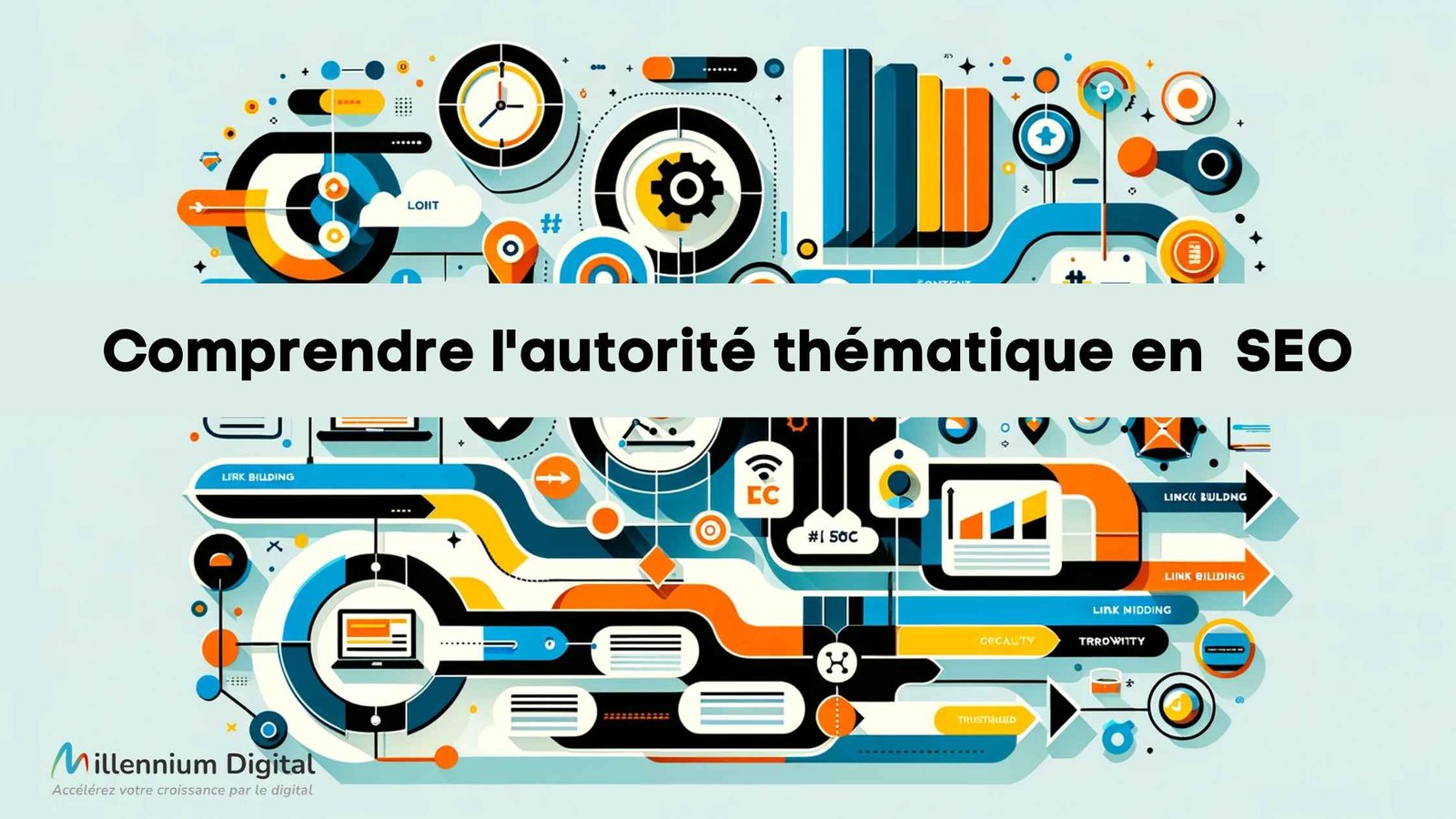 Une infographie moderne sur comprendre Autorité SEO