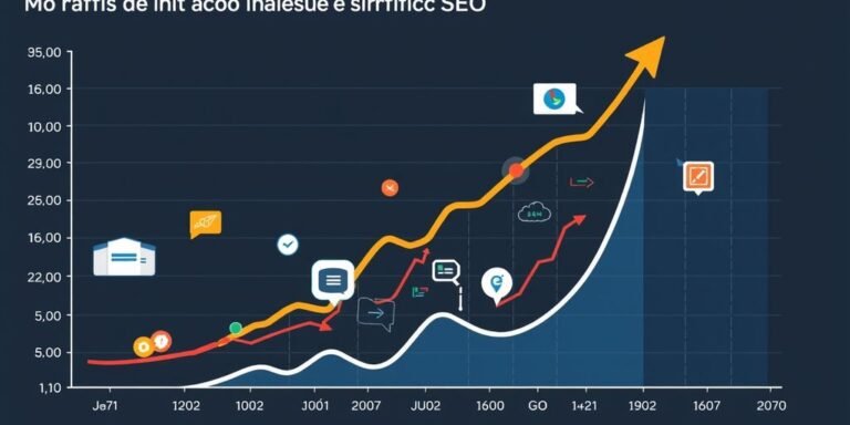 Graphique de croissance du trafic SEO