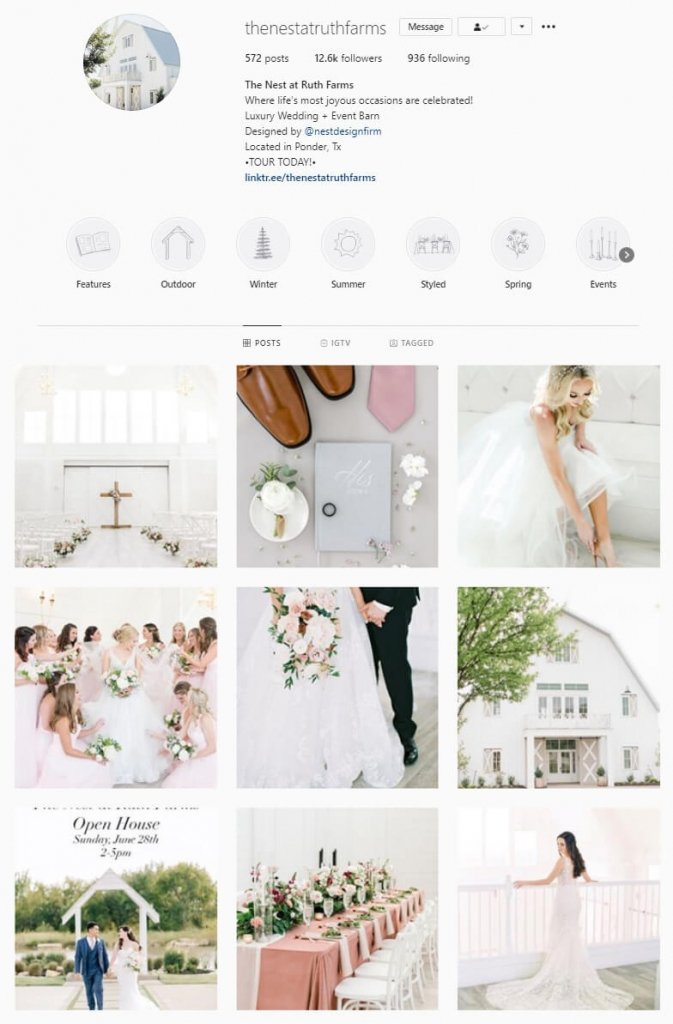 Instagram feed white bright theme