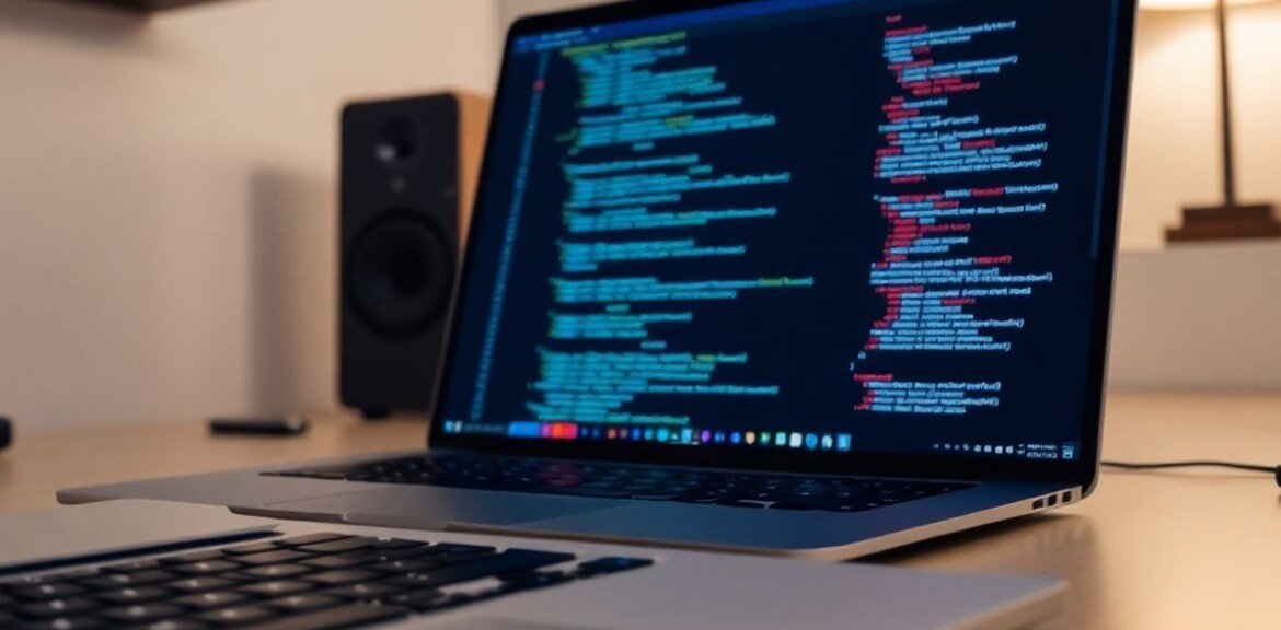 Bureau moderne avec ordinateur et clavier.