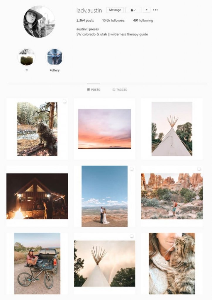 instagram feed white border theme