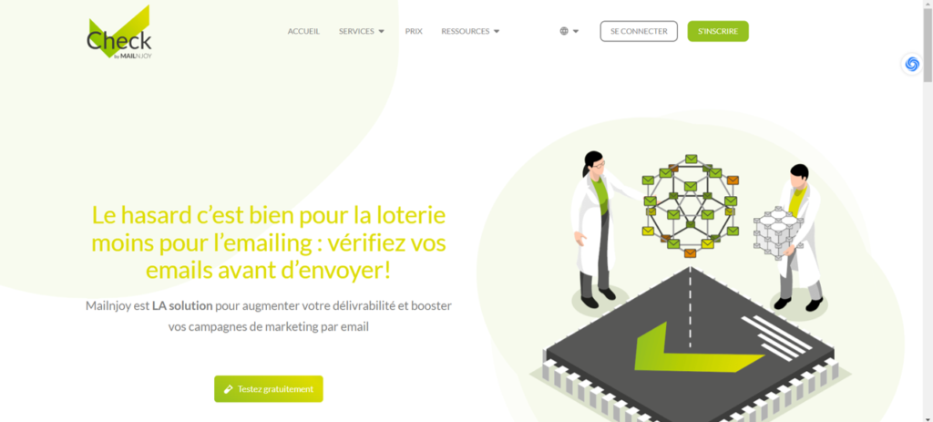 verifier adresse mail avec mailinjoy